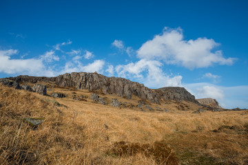 The beautiful landscape of the countryside in East Iceland. 