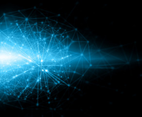 Best Internet Concept of global business.Technological background. Rays  symbols Wi-Fi,  of the Internet, television, mobile and satellite communications