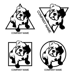 Set of bulldog logo
