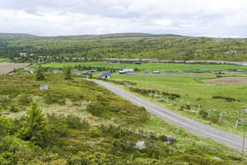 Pellestova mountain plateau near Hafjell, Norway.