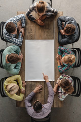 Teamwork meeting concept