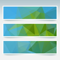 Fototapeta premium Set of banner templates with abstract background. Modern vector