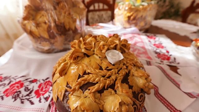 Delicious wedding bread known as loaf,