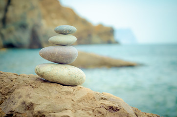 Rocks on the coast of the sea