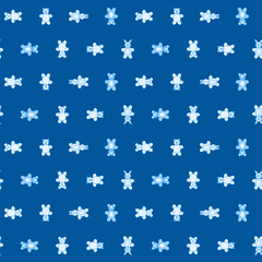 Cartoon animal doodles seamless pattern