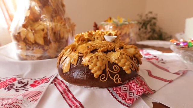 Delicious wedding bread known as loaf,