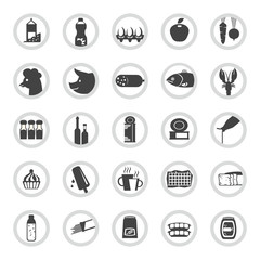 Fast icons set. Flat design.