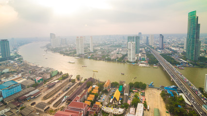 Fototapeta na wymiar Residence are in the cityscape of bangkok