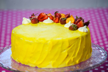 Pretty cupcakes with white cream