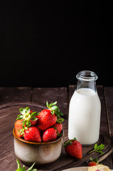 Pancakes with strawberries