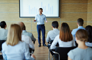 Businessman at conference