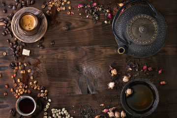 Assortment of tea and coffee as background © Natasha Breen
