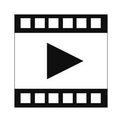 Fototapeta premium film strip with play symbol icon