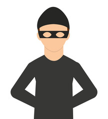 thief character  isolated icon design