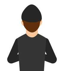 thief character  isolated icon design