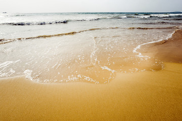 Beautiful sunset landscape tropical beach.