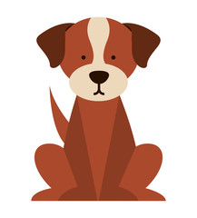 cute dog isolated icon design