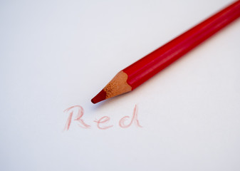 Red colored pencil