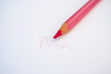 Pink colored pencil