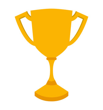 first place trophy isolated icon design