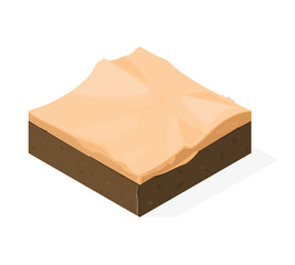 Isometric illustration of a Desert Sand landscape concept.
Scorching Sand and heat.