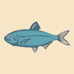 fish Herring. vector