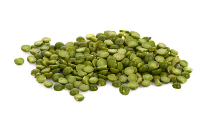 Pile of mung beans isolated on white