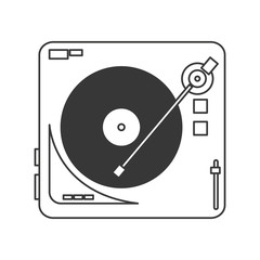 Obraz premium vinyl record player icon