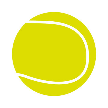 tennis ball isolated icon design