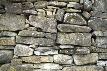 Old stone wall closeup