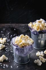 Prepared salted popcorn