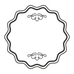 victorian frame isolated icon design