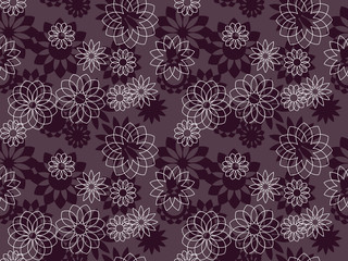 elegant decorative flowers seamless pattern. vector illustration