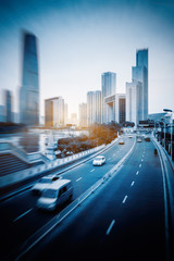 car driving on road in city