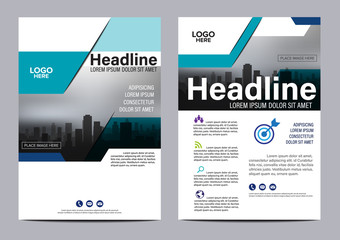 Brochure layout magazine flyer modern design template. Annual Report Leaflet cover Presentation background. Vector illustration in A4 size