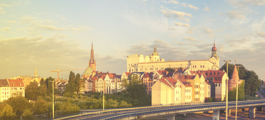 Fototapeta na wymiar Panorama of Old Town in Szczecin,Poland 