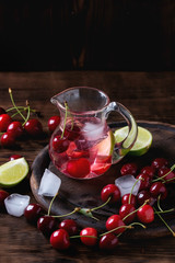 Cherry and lime lemonade