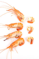 shrimp boil orange isolated on white background.