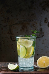 Lemonade with lime and lemon
