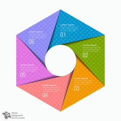 Infographics Vector Background 6-Step Process 