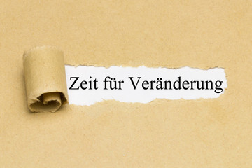 Zeit für Veränderung