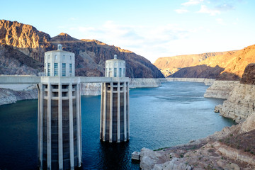 A view of the lake at Hoover Dam