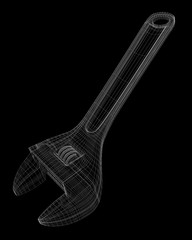 Obraz premium adjustable wrench isolated on a background