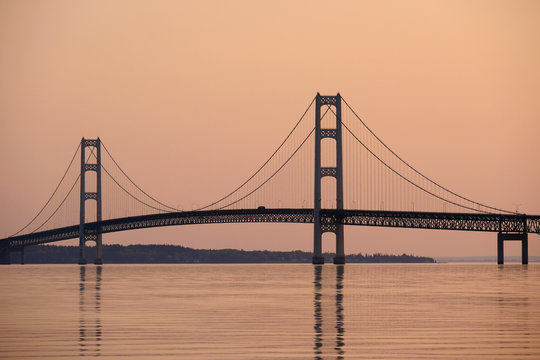 Fototapeta Mackinac suspension bridge