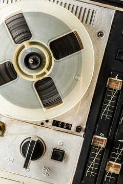 Old reel tape recorder