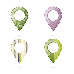 Map vector icons set
