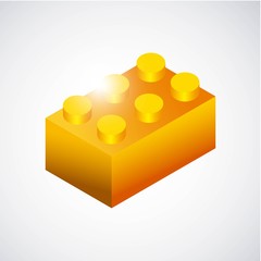 Piece of Bricks icon. Game design. Vector graphic