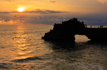 Tanah Lot Temple on Sea in Bali Island Indonesia..
