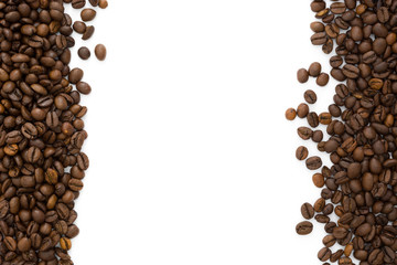 Coffee beans isolated on white background.
