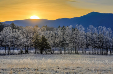 Smoky Mountains, scenic sunrise, Tennessee